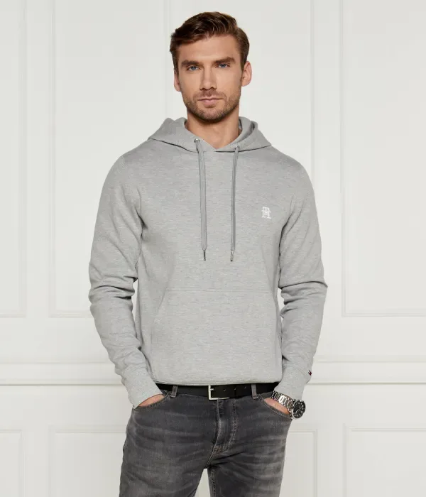 Толстовка с монограммой regular fit Tommy Hilfiger, серый