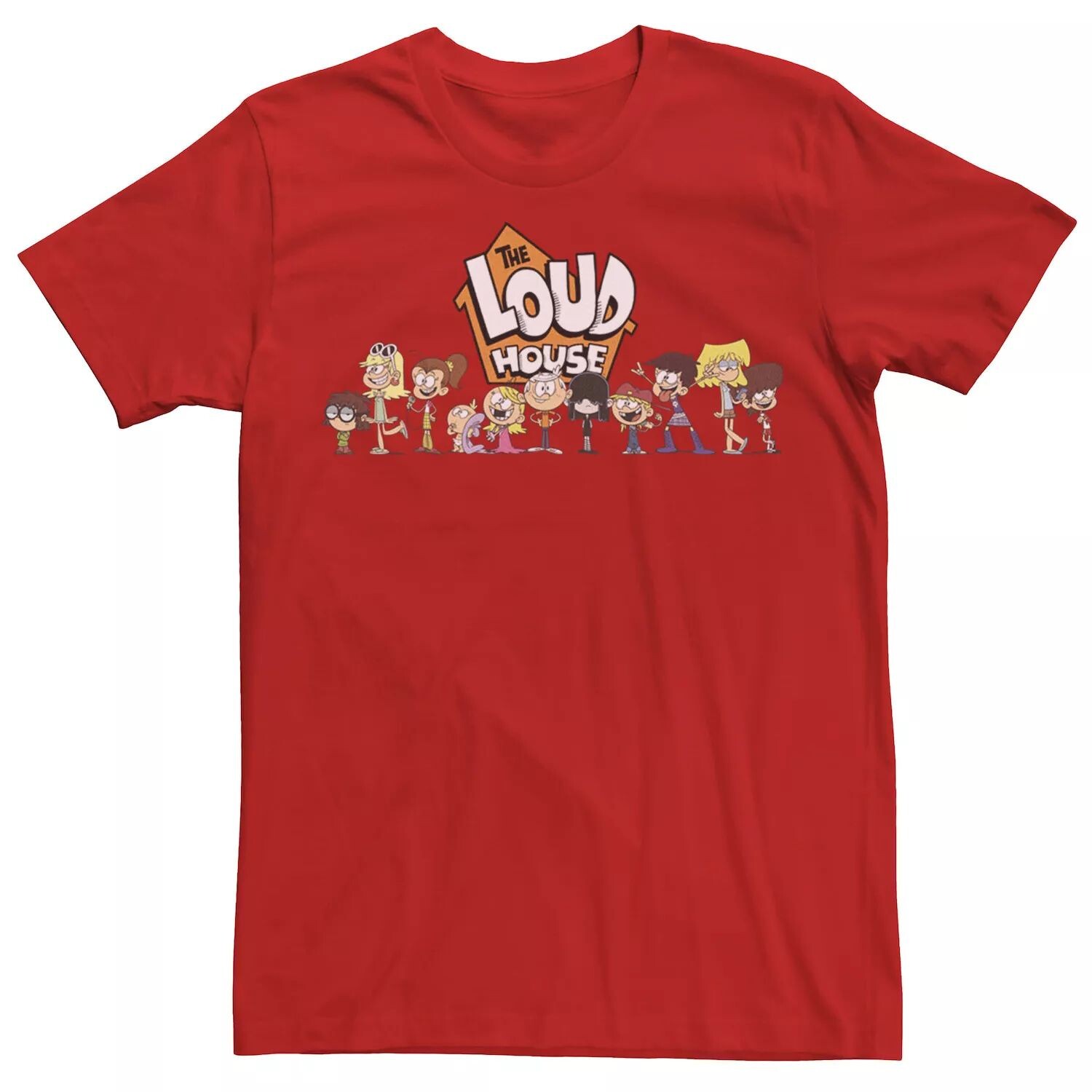 

Мужская футболка The Loud House Group Shot, Красная Licensed Character, красный