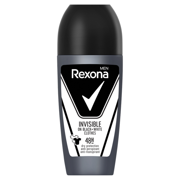 

Шариковый антиперспирант для мужчин, 50 мл Rexona Men invisible black&white