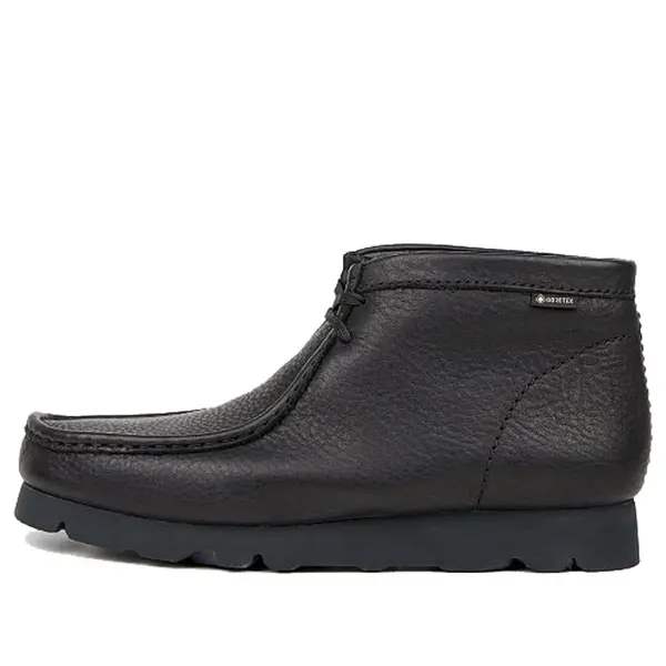 

Кроссовки wallabee boots gore-tex leather 'black' Clarks, черный