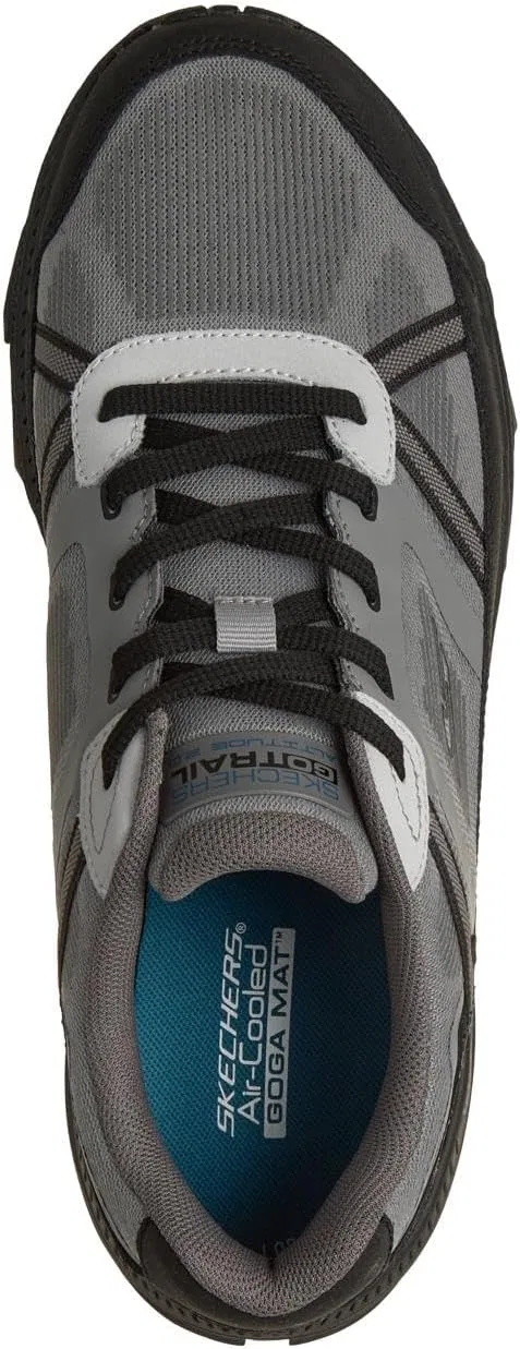 Мужские кроссовки Skechers Go Run Trail Altitude 2.0 Altaridge, Gray Leather Textile Multi Trim — фото 3