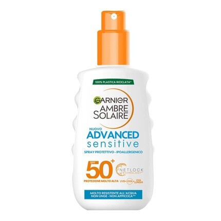 

Ambre Solaire Advanced Sensitive солнцезащитный спрей для лица и тела Spf 50+ 200 мл, Garnier