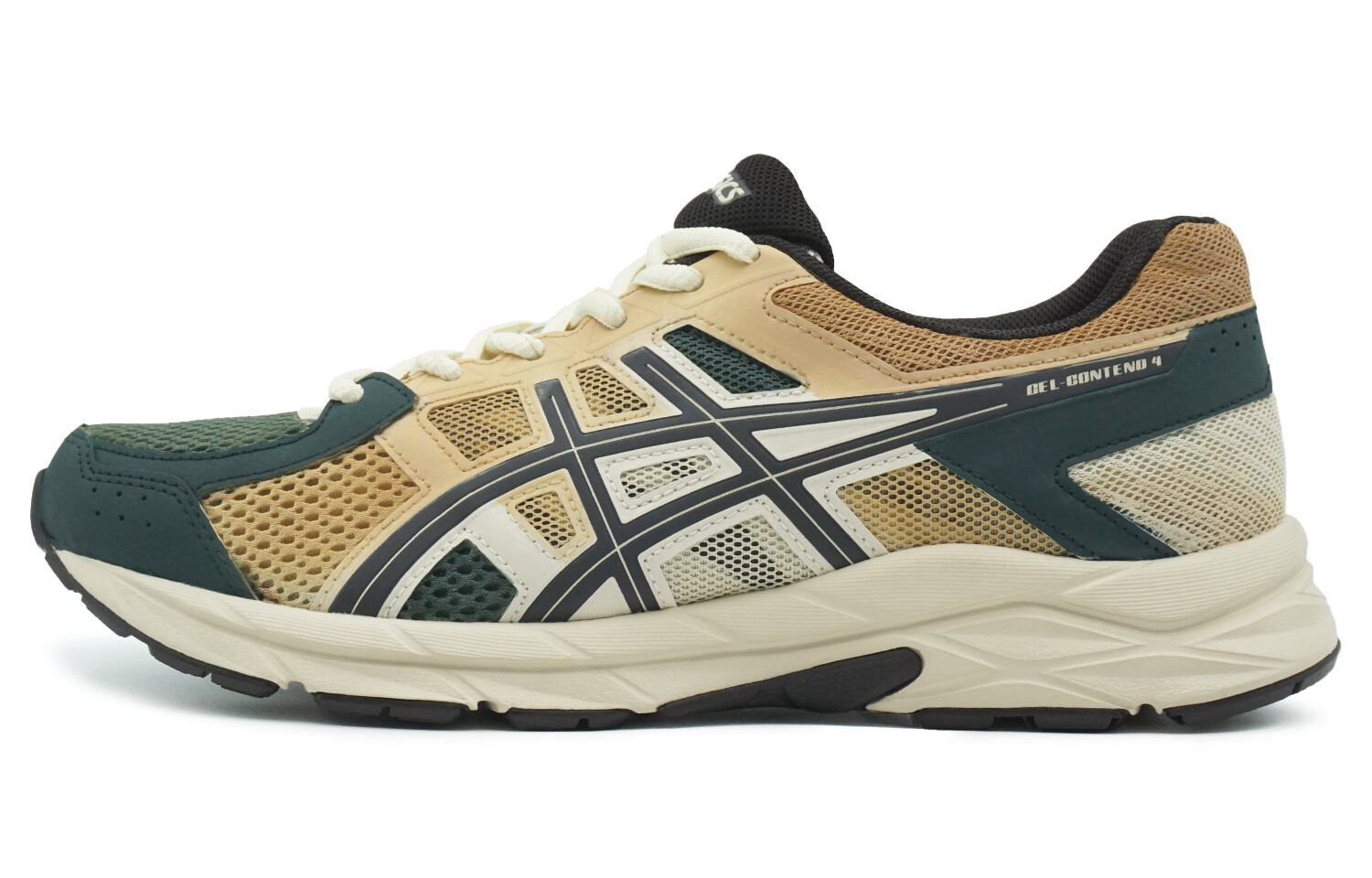 

Кроссовки для бега Gel-Contend 4 мужские с низким верхом бежевые/желтые/синие Asics