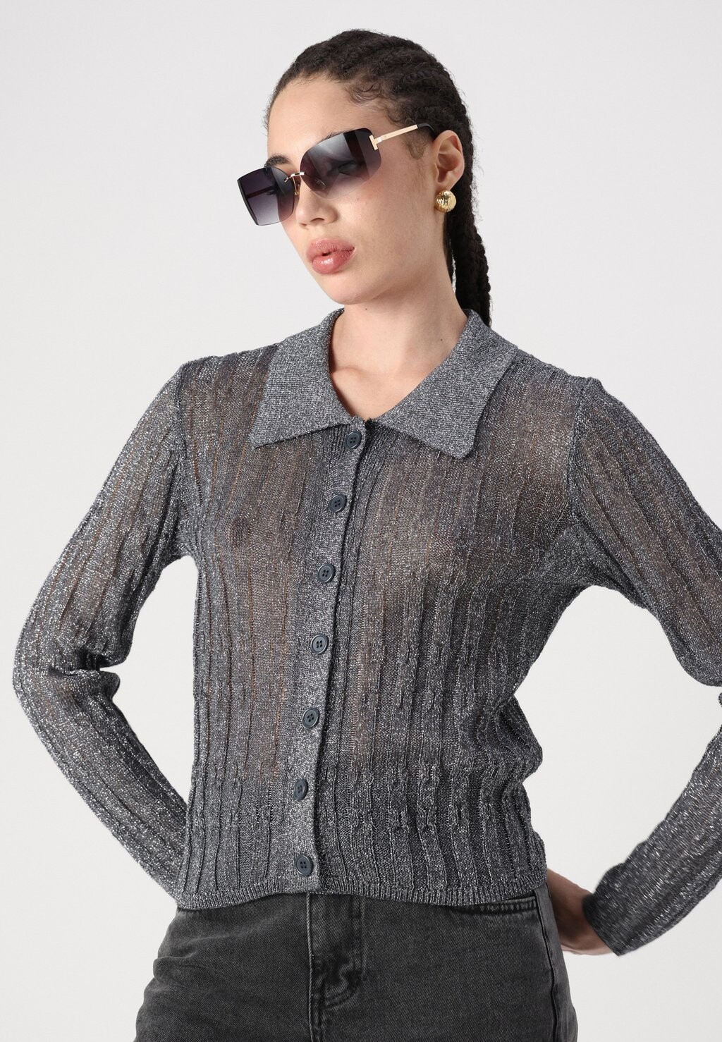 

Кардиган VMMILES CARDIGAN Vero Moda, темно-серый