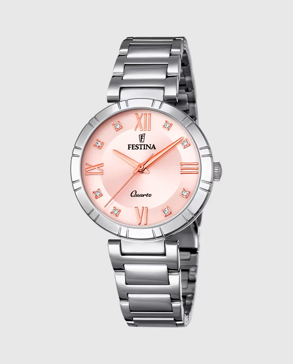 

F16936/C Женские часы Mademoiselle из серебристой стали Festina, серебрянный