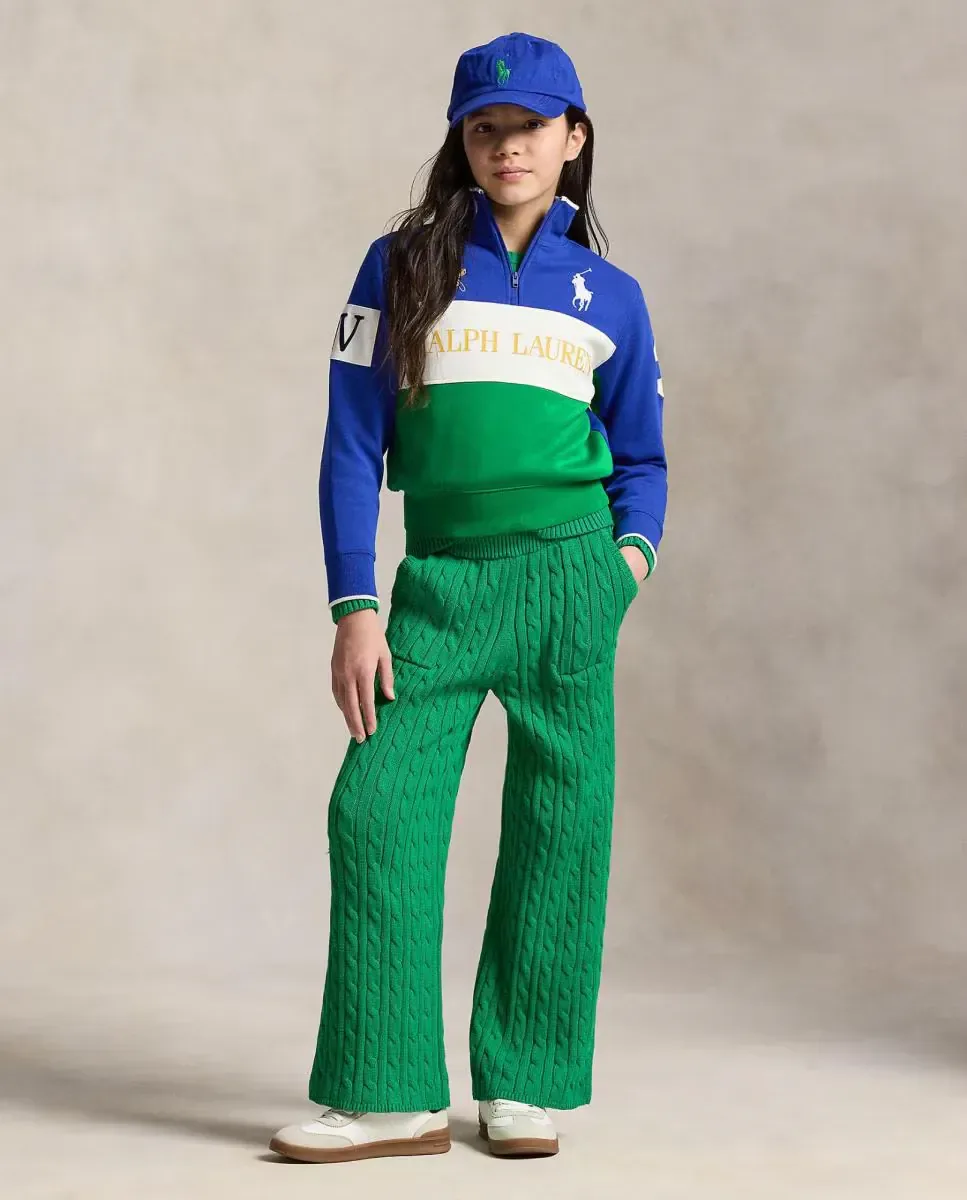Детская хлопковая регбийная толстовка с большим пони Polo Ralph Lauren, мультиколор — фото 3