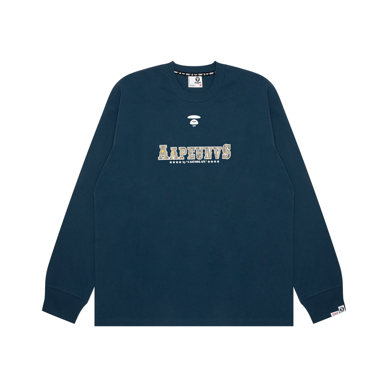 

Футболка A Bathing APE с принтом Aape, темно-синий