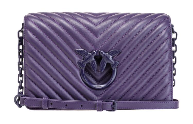 

PINKO Кожаная сумка Ласточка Женская фиолетовая
