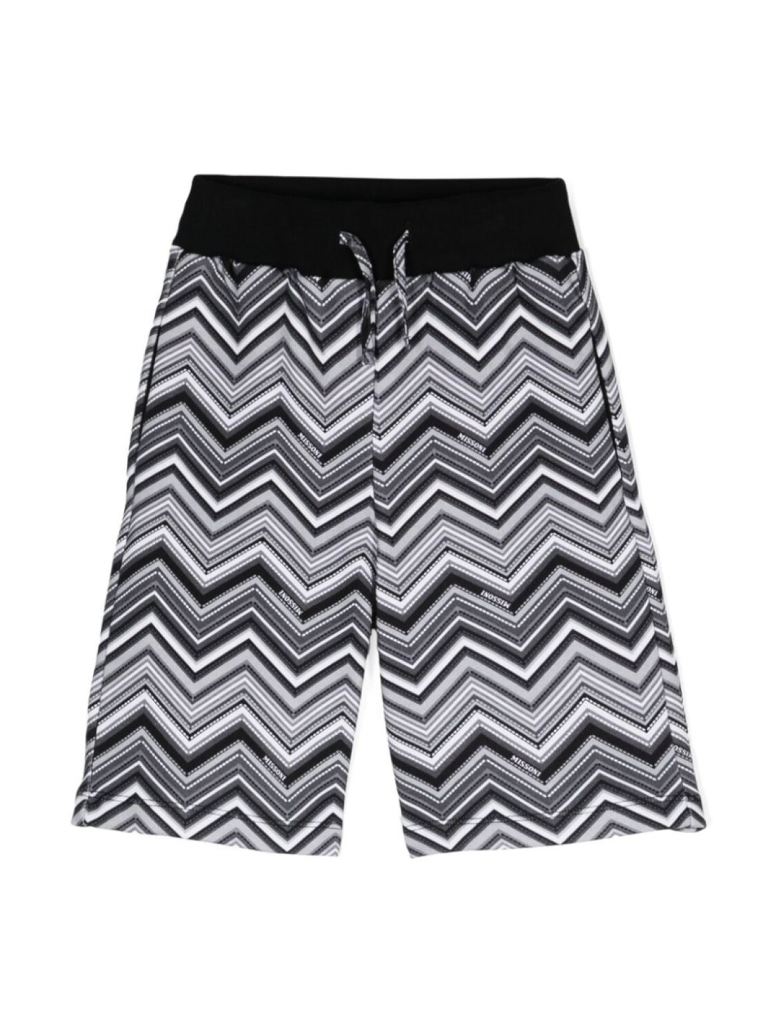 

Missoni Kids шорты-бермуды с узором шеврон, черный