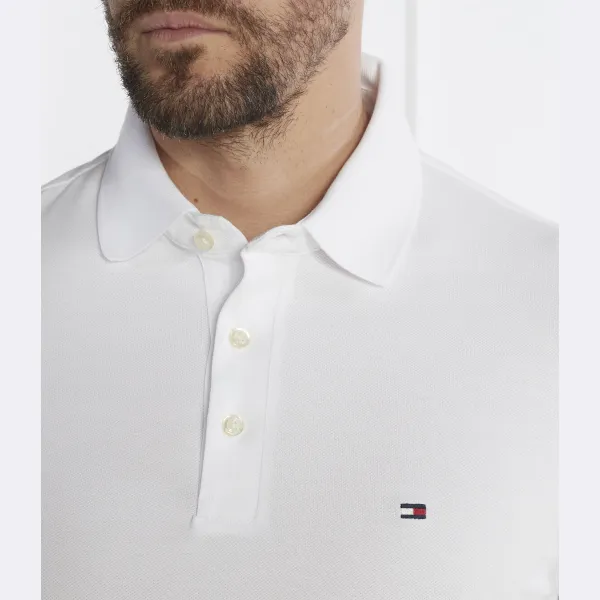 Рубашка-Поло узкого кроя 1985-го года Tommy Hilfiger, белый — фото 4