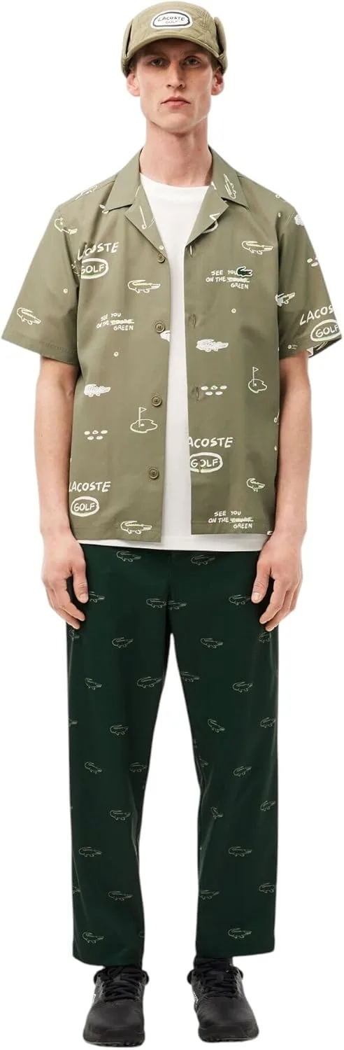 Футболка Lacoste Loose Fit Ultra Dry Cotton Golf, с круглым вырезом, Мука — фото 4