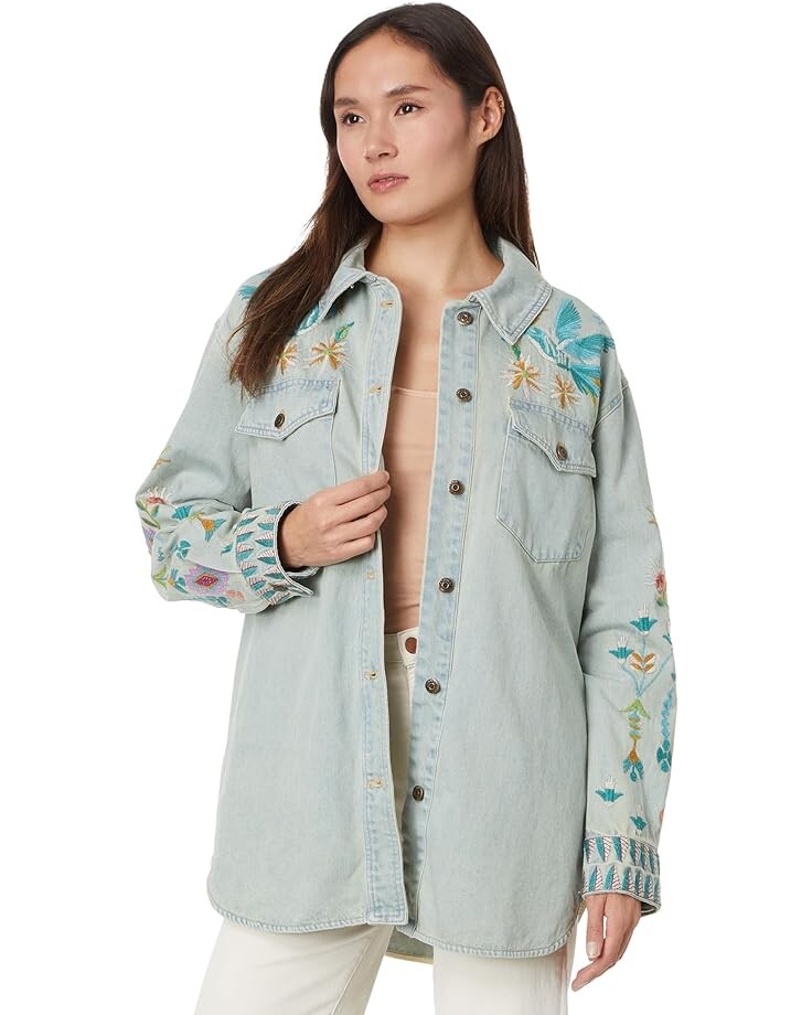

Куртка Johnny Was Gabriella Denim Oversized Shirt, синий