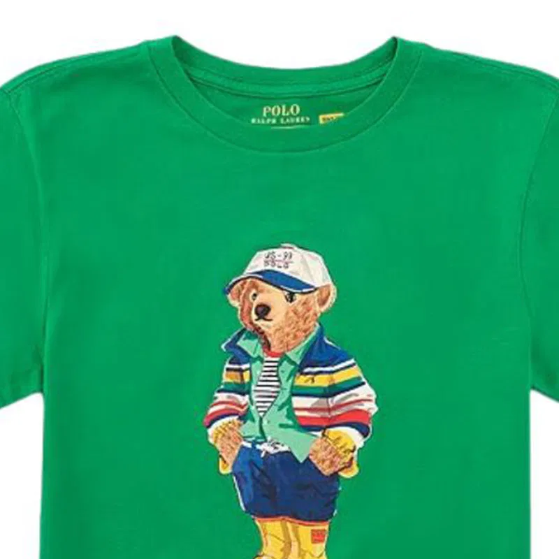 Футболка детская зеленая Polo Ralph Lauren — фото 3