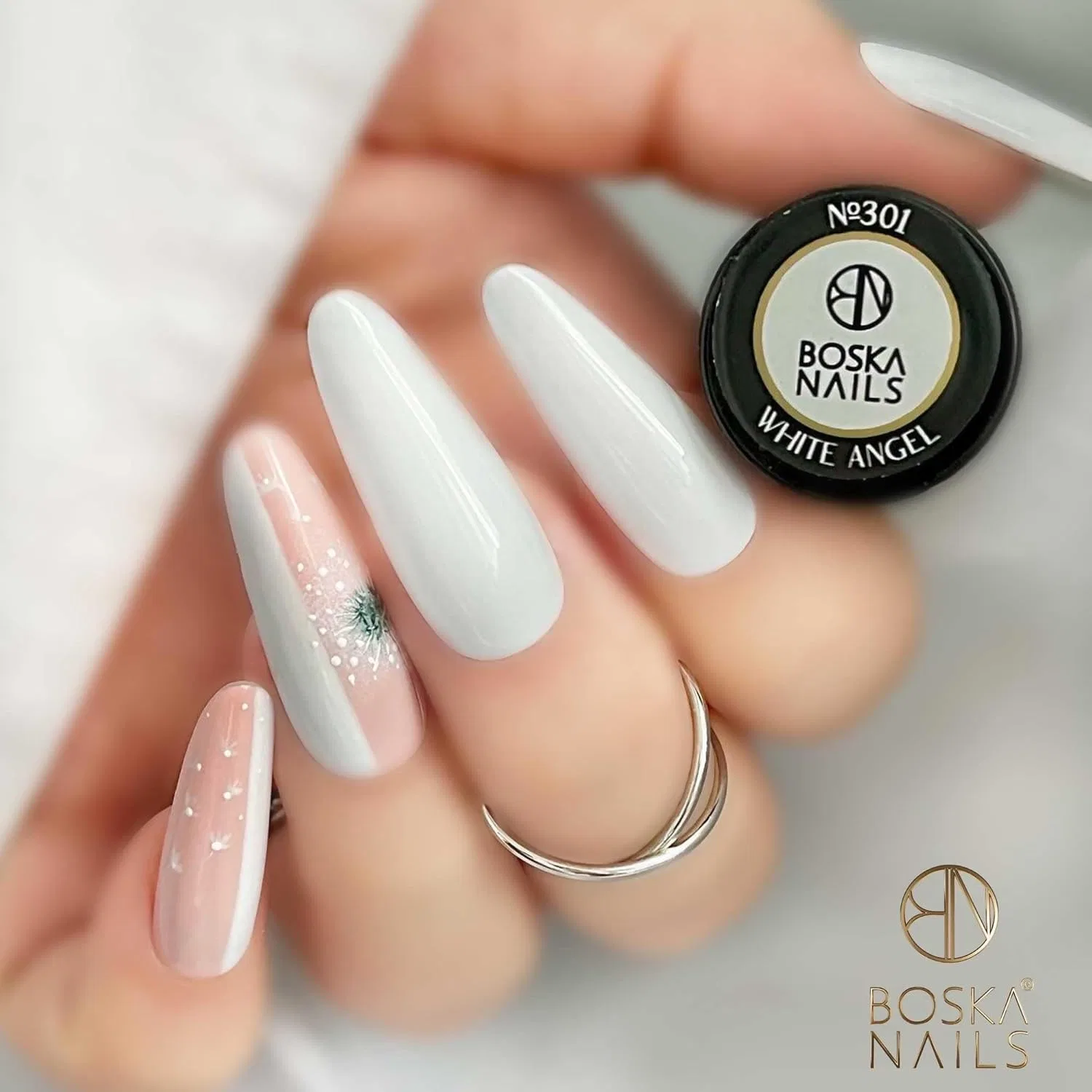 Набор из двух гибридных гель-лаков Boska Nails DIVINE Collection, белый и черный, 6 мл Boska Nails — фото 4