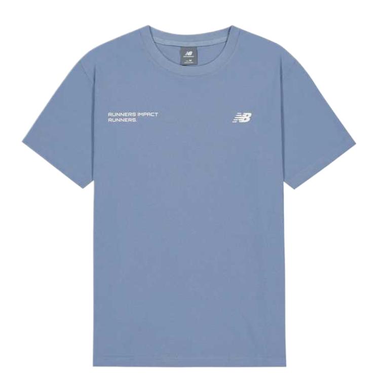 

New Balance Футболка мужская фиолетово-синяя, Синий, New Balance Футболка мужская фиолетово-синяя