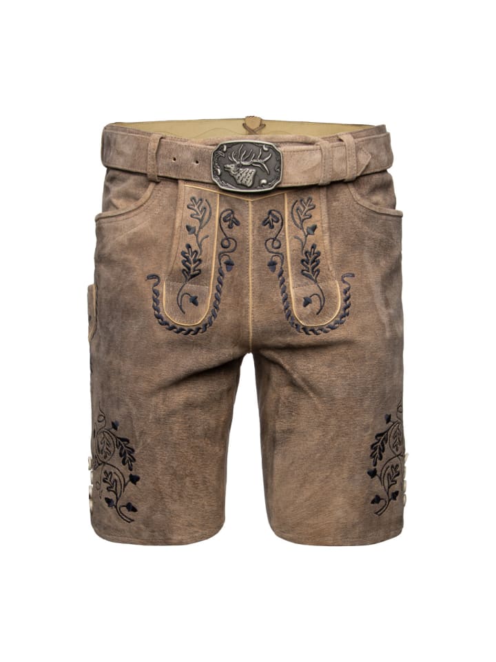 

Spieth & Wensky Кожаные брюки Гернота коричневого цвета