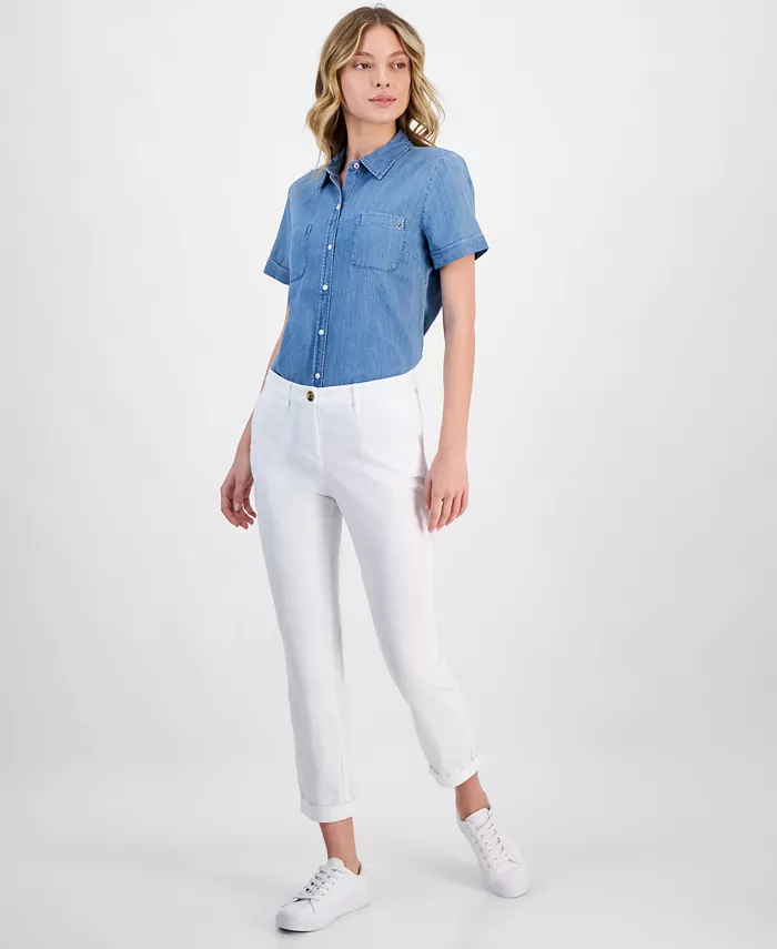 

Женские брюки Montauk Solid с манжетами Nautica Jeans, белый