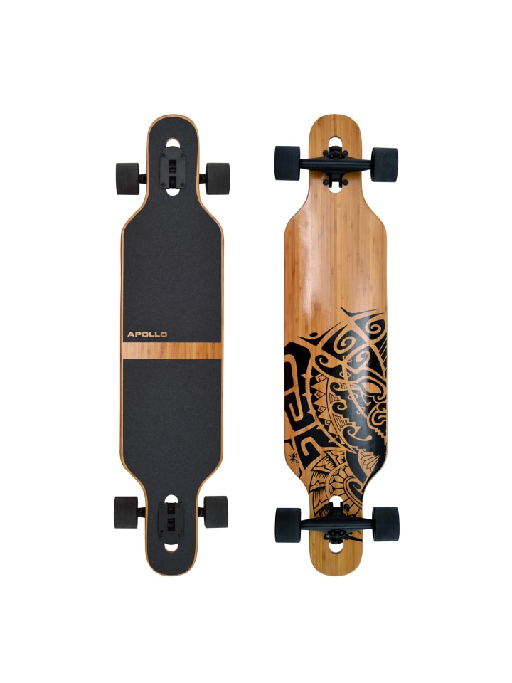 

Apollo Лонгборд Twin Tip DT "Tuvalu Wood 38 дюймов" в цвете дерево/черный