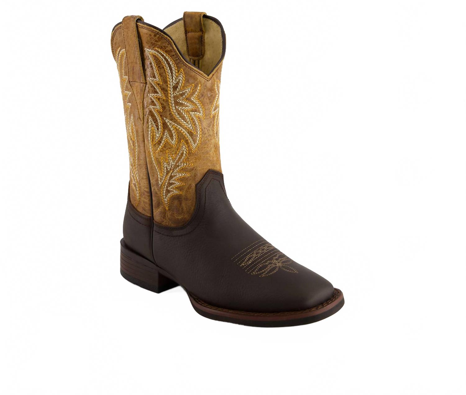 

Мужские двухцветные кожаные ковбойские сапоги коричневого цвета Forastero, коричневый