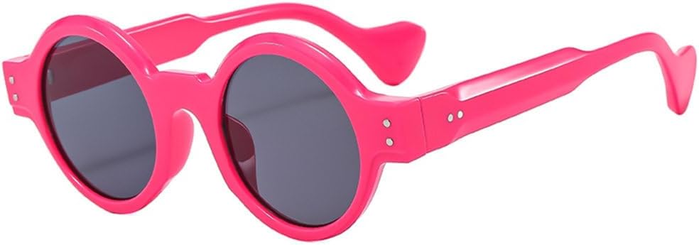 

Модные круглые солнцезащитные очки с леопардовым принтом для женщин, черные заклепки, круглые солнцезащитные очки для мужчин, винтажные зеленые солнцезащитные очки UV400 TYUVIVO, C2