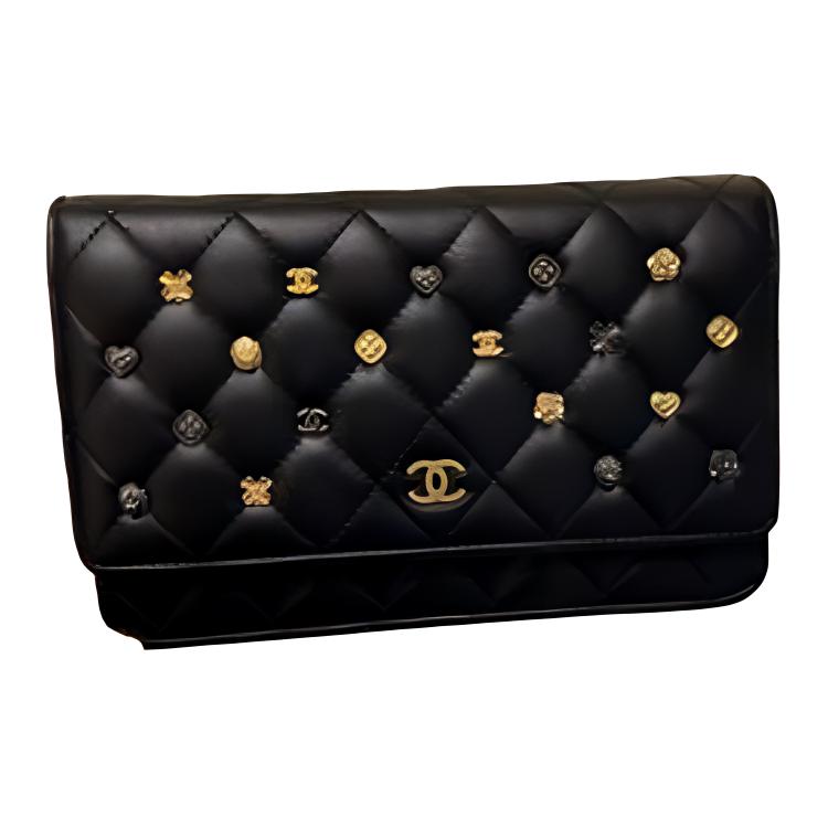 

CHANEL Кожаная сумка через плечо, черная