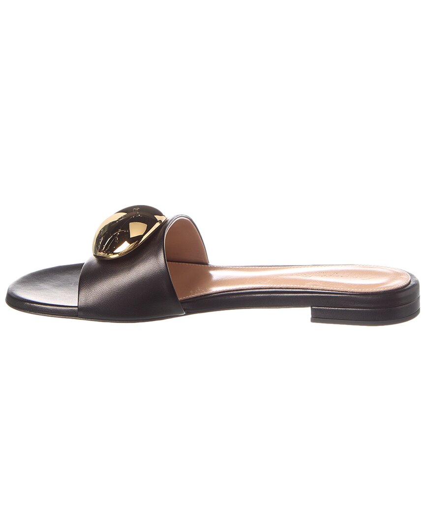 Gianvito Rossi Leather Sandal, черный — фото 2