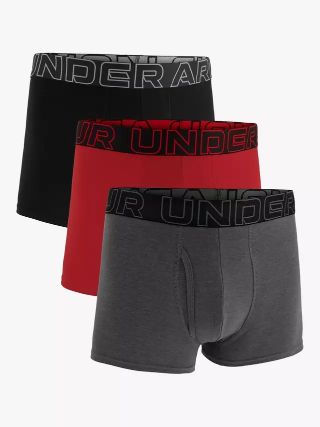 

Боксеры Under Armour Performance Waistband 3 шт, цвет black/red/grey