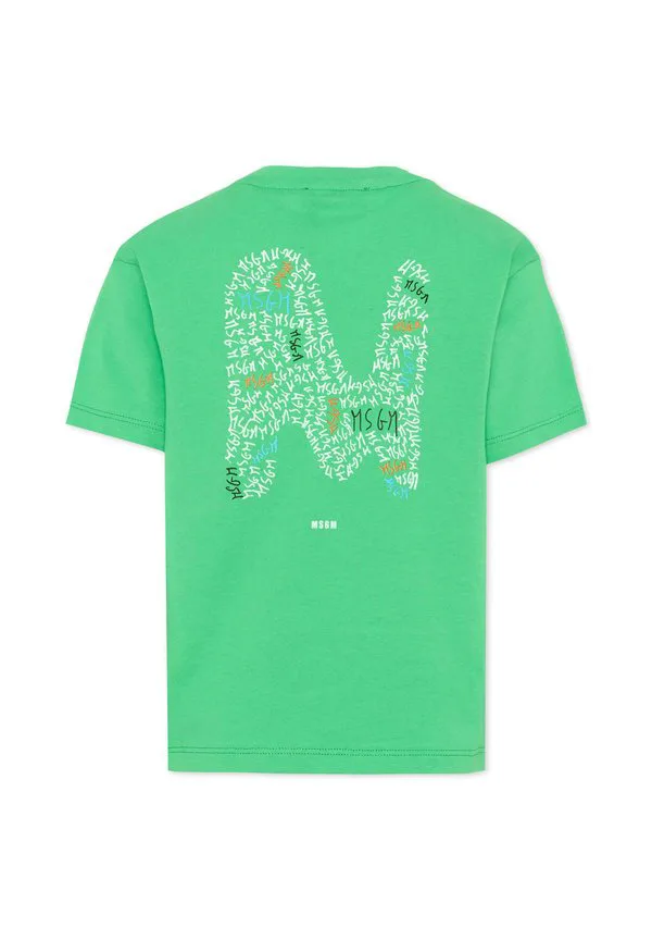 Футболка с принтом Msgm, Green — фото 2