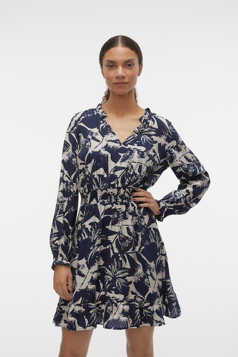 

Платье с принтом и сборками Vero Moda, белый