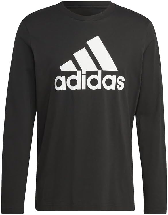 Мужская футболка с длинным рукавом Adidas Essentials BL SJ, черный — фото 3