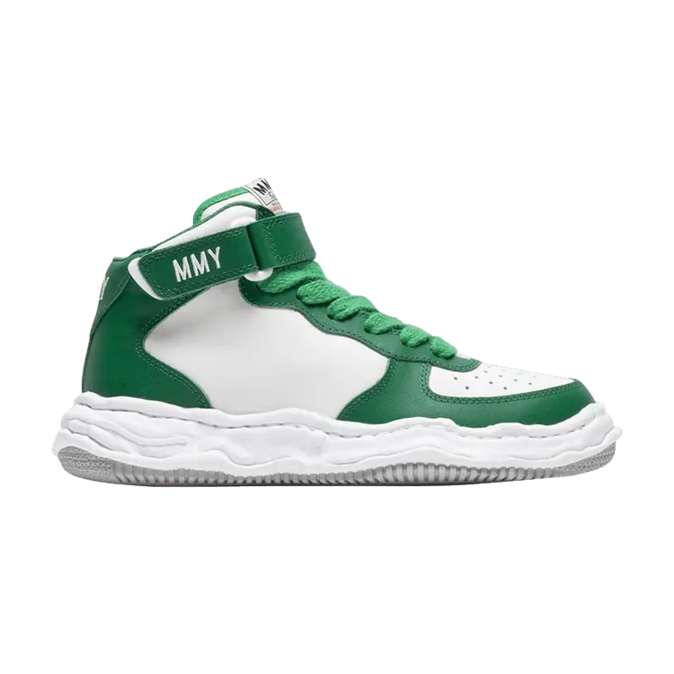

Кроссовки Maison Mihara Yasuhiro Wayne OG Sole Leather High Green White, зеленый