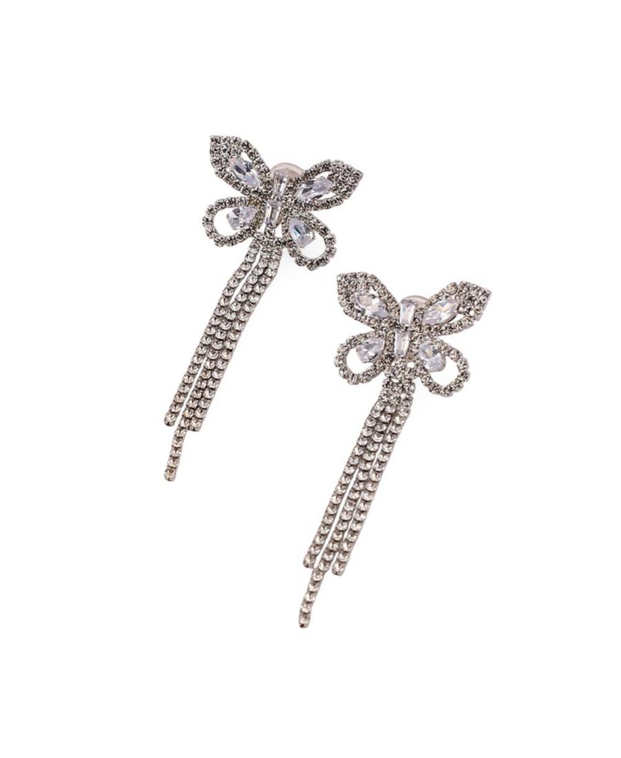 

Женские серьги-подвески The Bijou-Papillon - серебристые с кристаллами SOHI, Silver