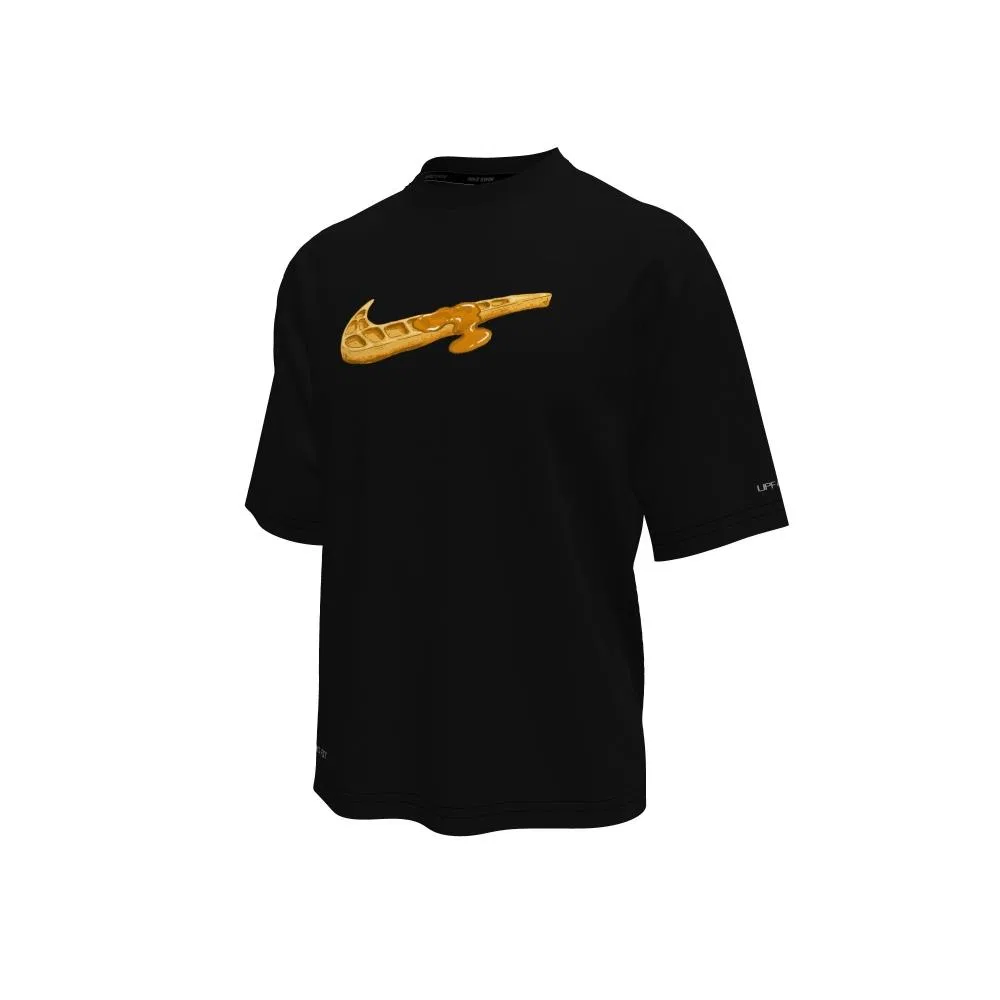 Детский гидрогард с коротким рукавом Swoosh Waffle чёрный от Nike Swim