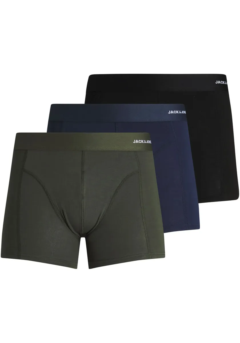 

Сундук Jack & Jones "JACBASIC BAMBOO TRUNKS 3 PACK NOOS" (упаковка, 3 шт.), цвет Forest Night