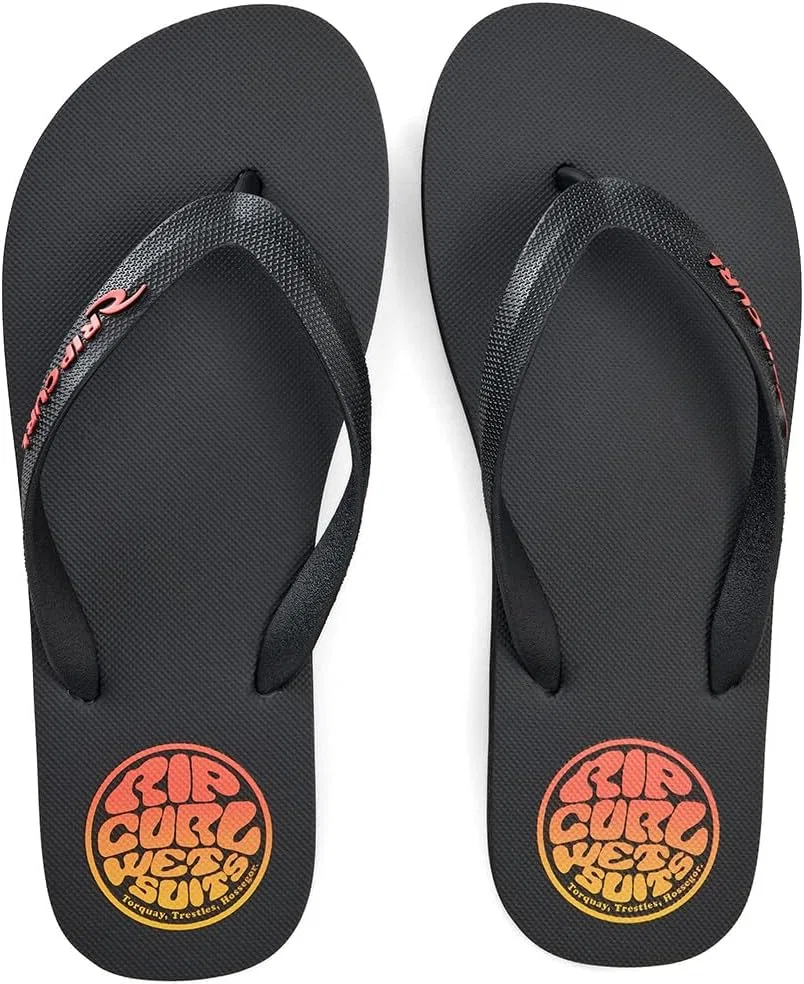 Сандалии с изображением Icons of Surf Rip Curl, черный с оранжевым