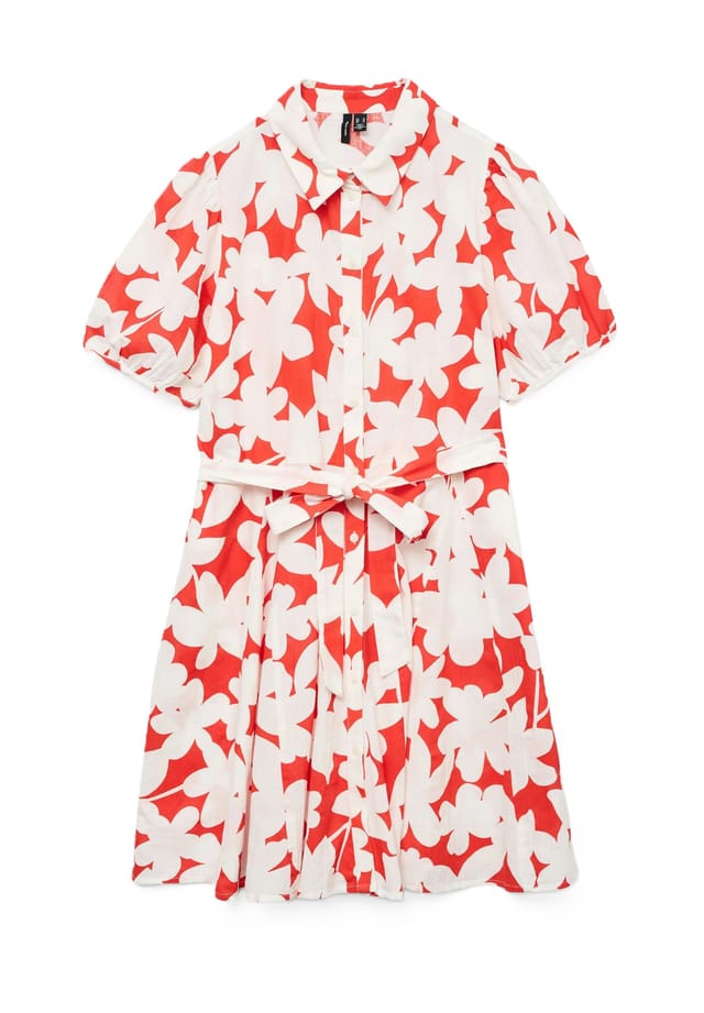 

Платье-Рубашка с хлопковым поясом Vero Moda, цвет 180974016 fiery r