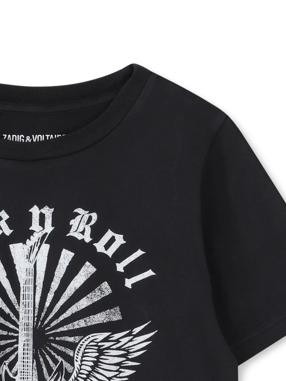 Футболка с графичным принтом Zadig & Voltaire Kids, черный — фото 3