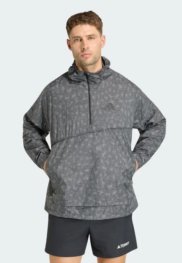Ветровка Xploric printed Adidas Sportswear, серый шесть углеродно-черный