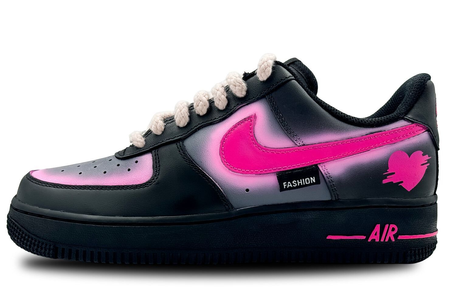 

Кроссовки Nike Air Force 1 Skateboarding Shoes Women's Low-top Black, розовый