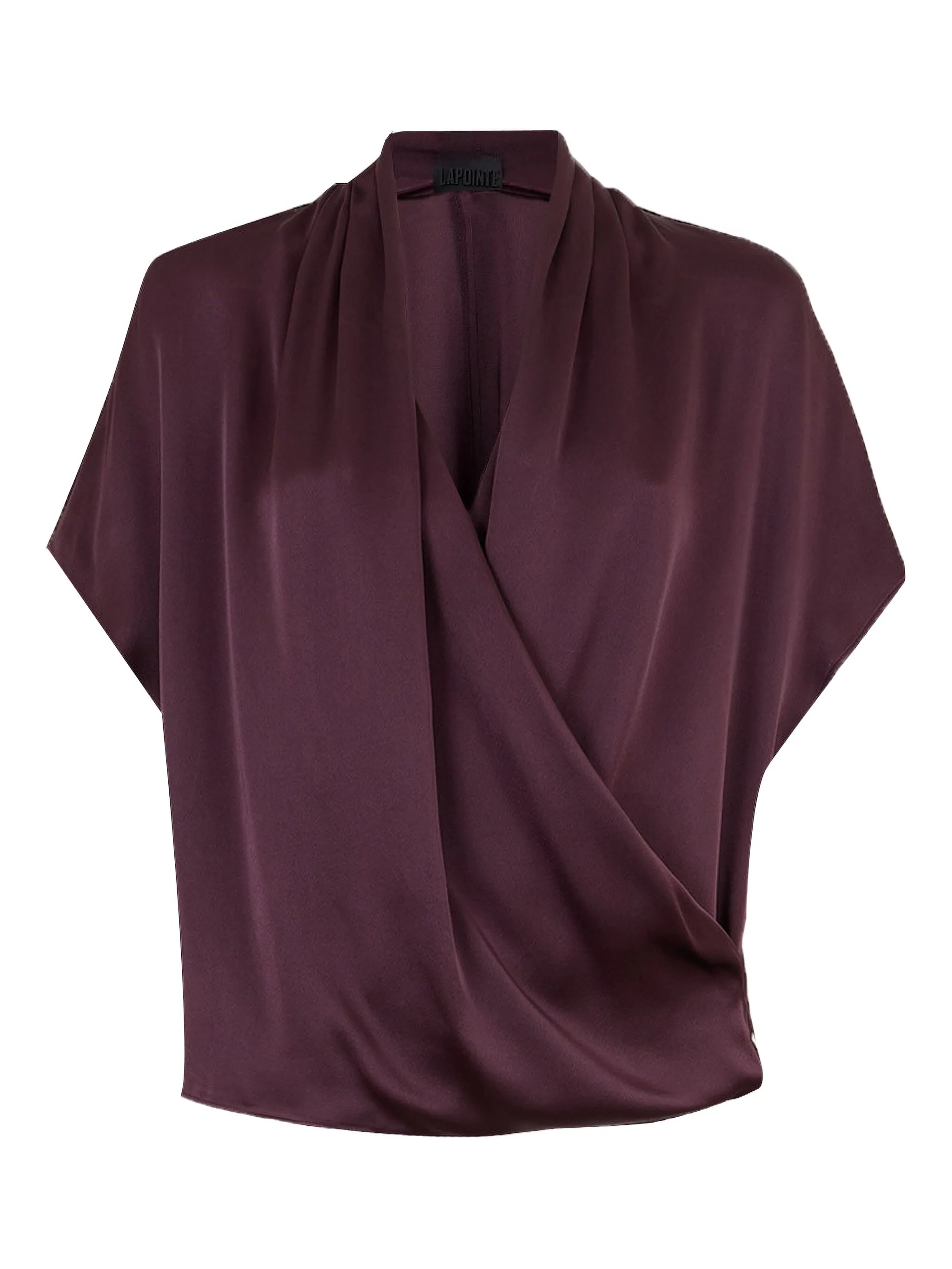 

Блузка с V-образным вырезом и драпировкой Lapointe, красный