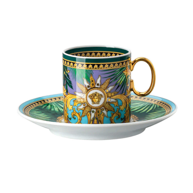 

Rosenthal Versace Jungle Animalier Чашка для эспрессо 0,10 л с блюдцем для эспрессо 12,5 см, 2 предмета Rosenthal meets Versace, разноцветный/золотой
