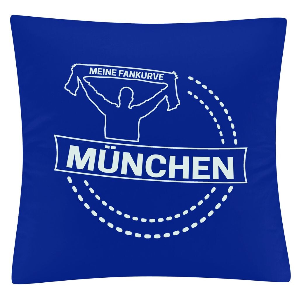 

Чехол на подушку multifanshop - Мюнхенский синий - My Fan Curve, синий, размер один размер