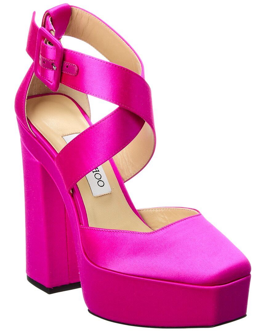 Кожаные туфли Jimmy Choo Gian 140, розовый