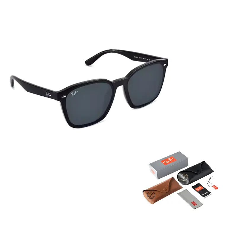 

RayBan Прямоугольные солнцезащитные очки унисекс черные литьевые, Black