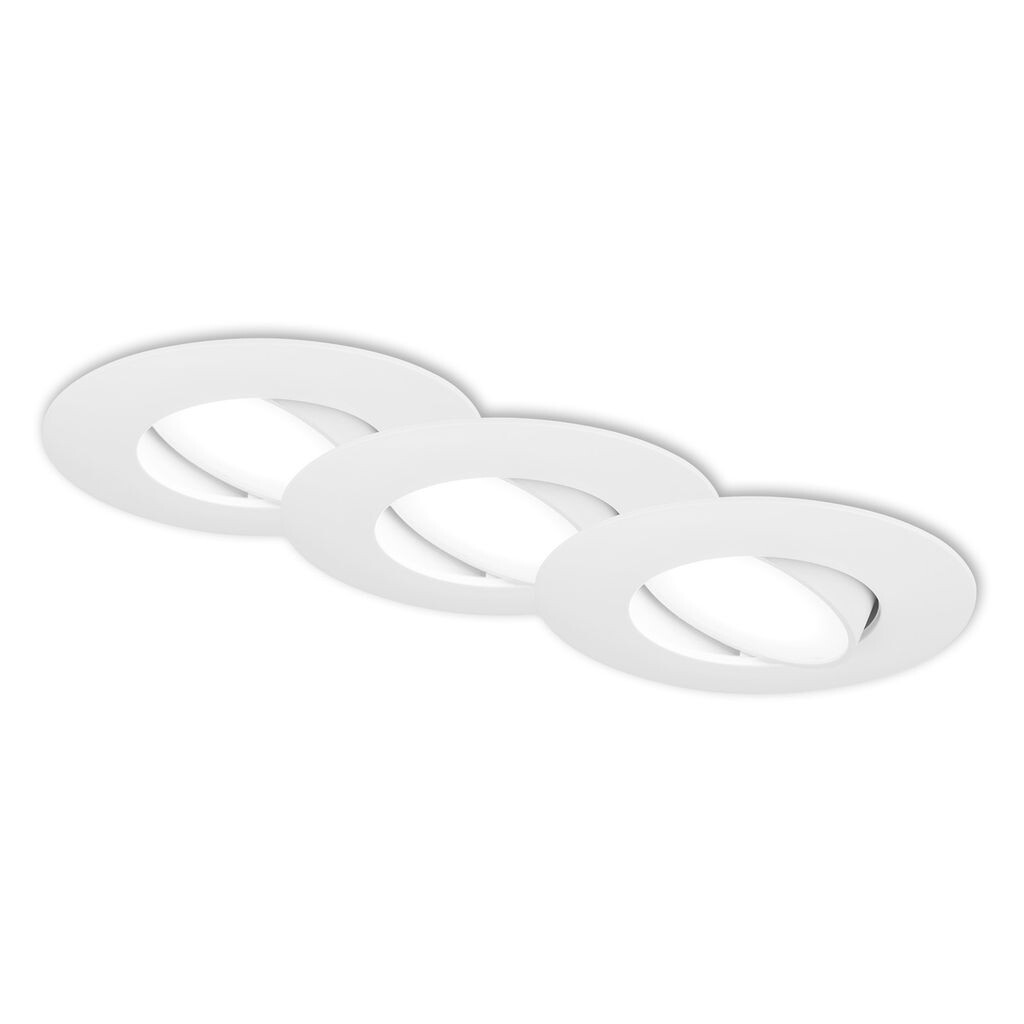 

Briloner Leuchten FLAT MOVE/ JET LED набор из 3 встраиваемых светильников 3 поворотных светодиода с регулируемой яркостью 4,9 Вт 480 лм пластик белый