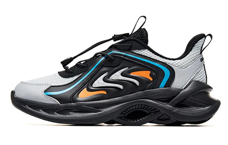 QIAODAN Детские кроссовки для бега low top anti kick серый серебристый