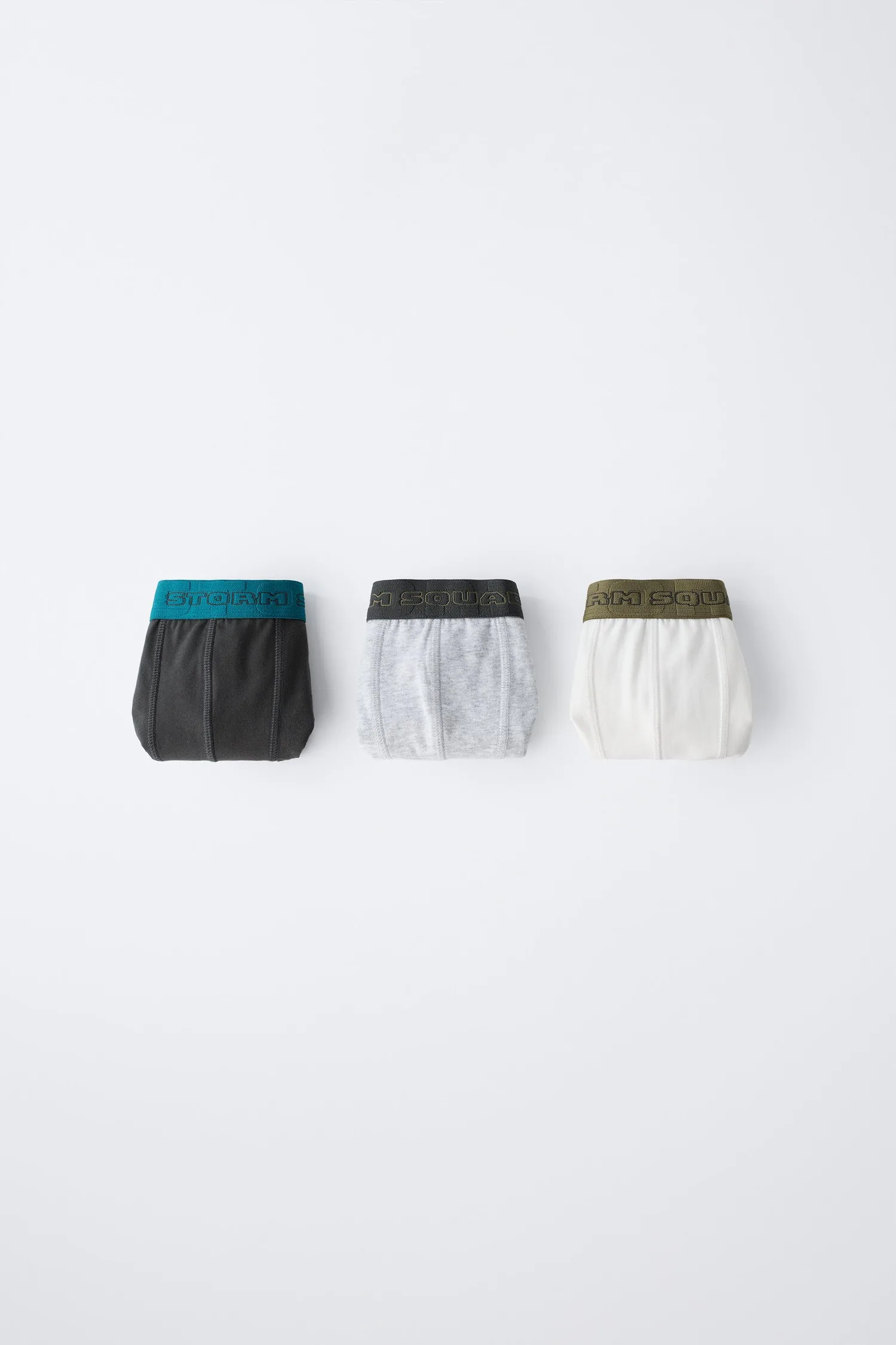 Для детей 6-14 лет / набор из 3 боксеров с тисненым текстом Zara, мультиколор