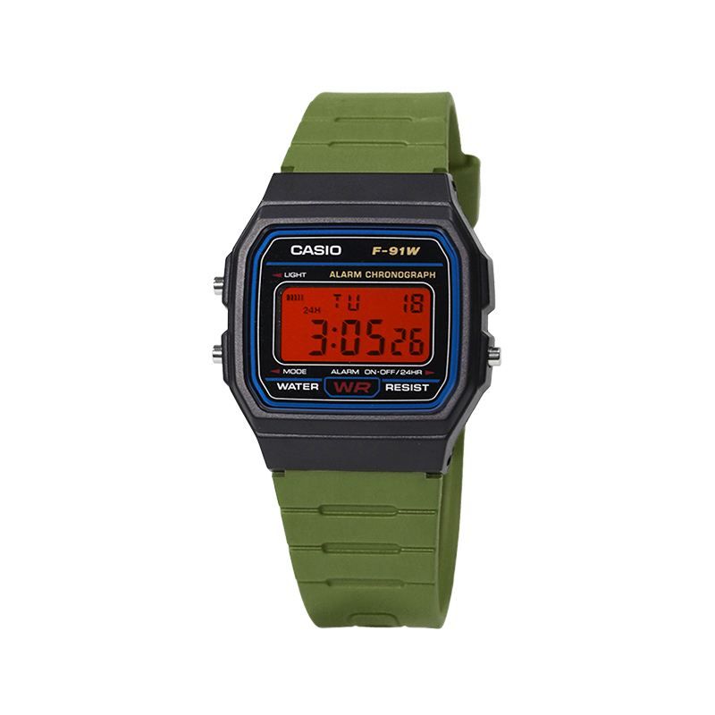 

CASIO Ретрофит серия кварцевый механизм ремешок из смолы унисекс красный циферблат