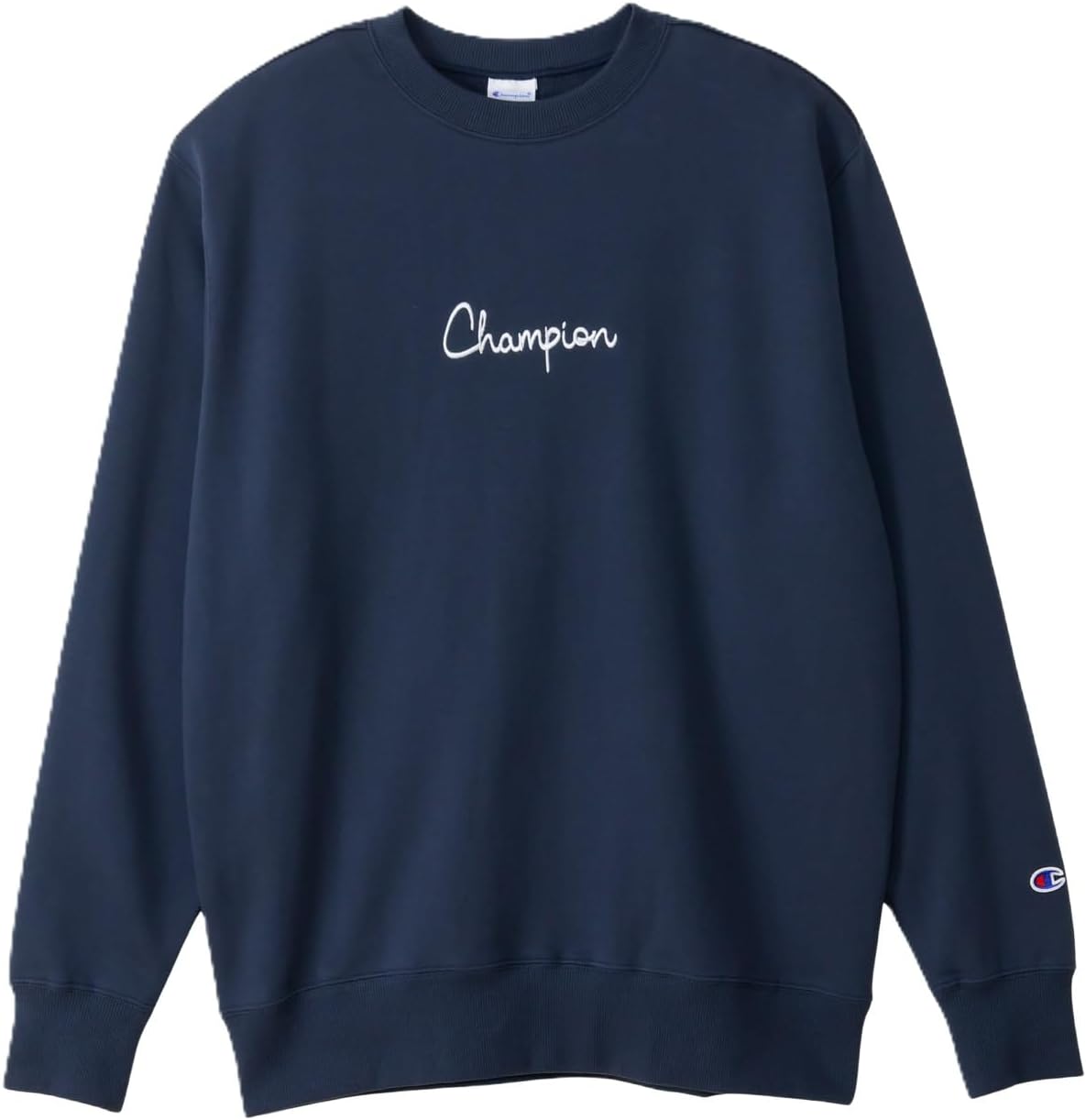 

Мужская базовая толстовка Champion с длинными рукавами, круглым вырезом, из французского махрового хлопка, с графическим логотипом, размер C3-C029/C3-C029L, темно-синий