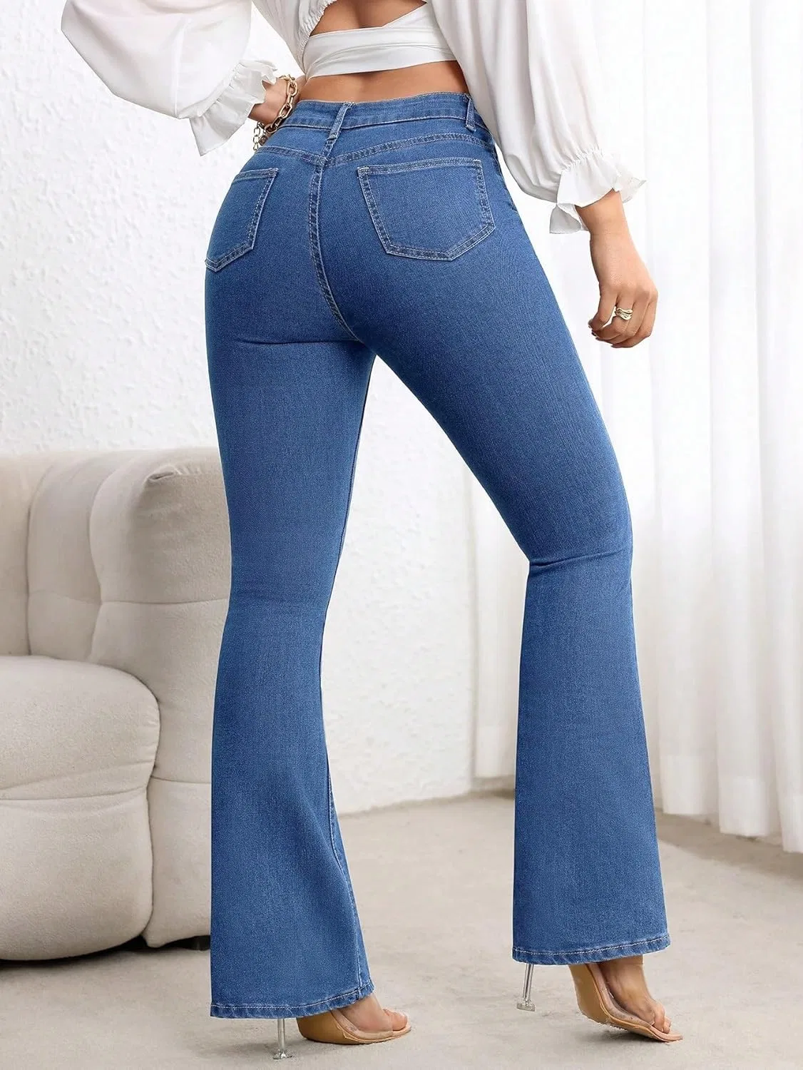 Джинсы свободные Medium Wash — фото 3